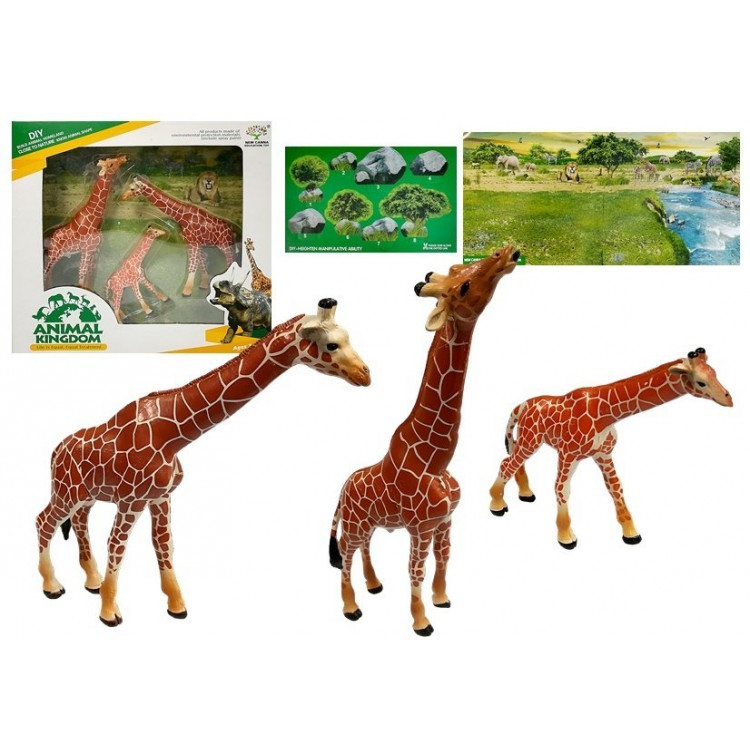Žirafy 3 kusy + pozadie